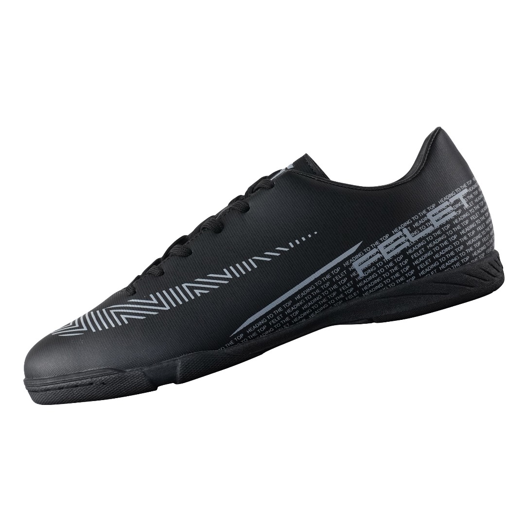 all black futsal shoes